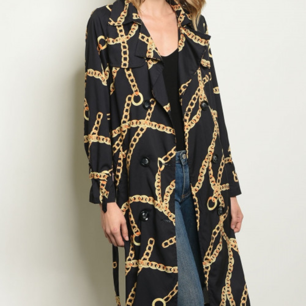 BLACK/GOLD KIMONO